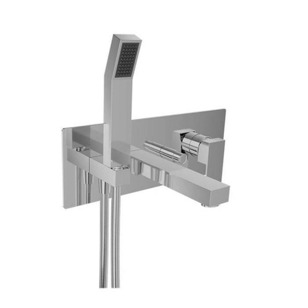 Wall-Mounted Tub Faucet With Hand Shower