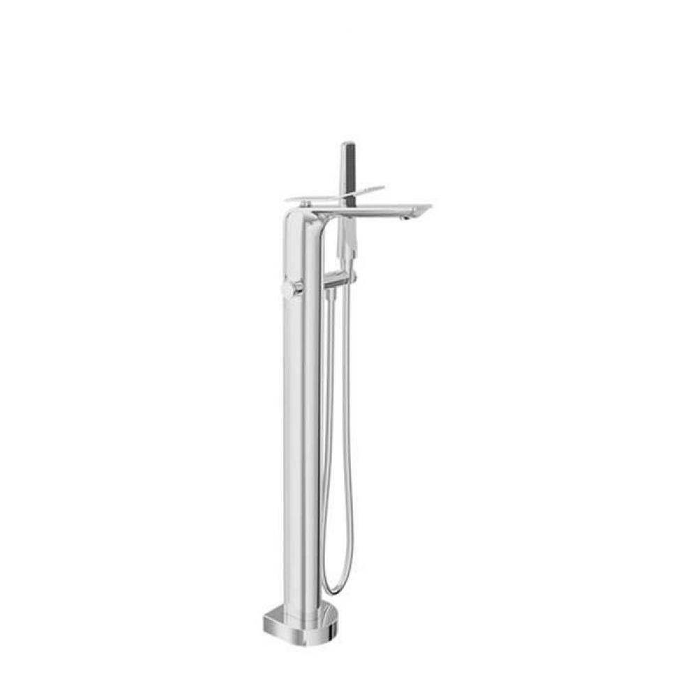 Floor-Mounted Tub Filler With Hand Shower