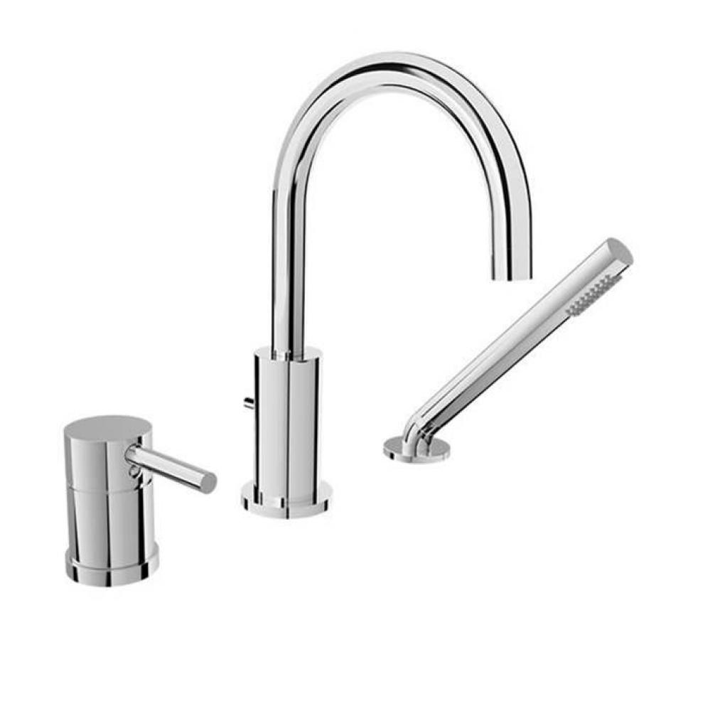 3-Piece Deck Mount Tub Filler With Hand Shower