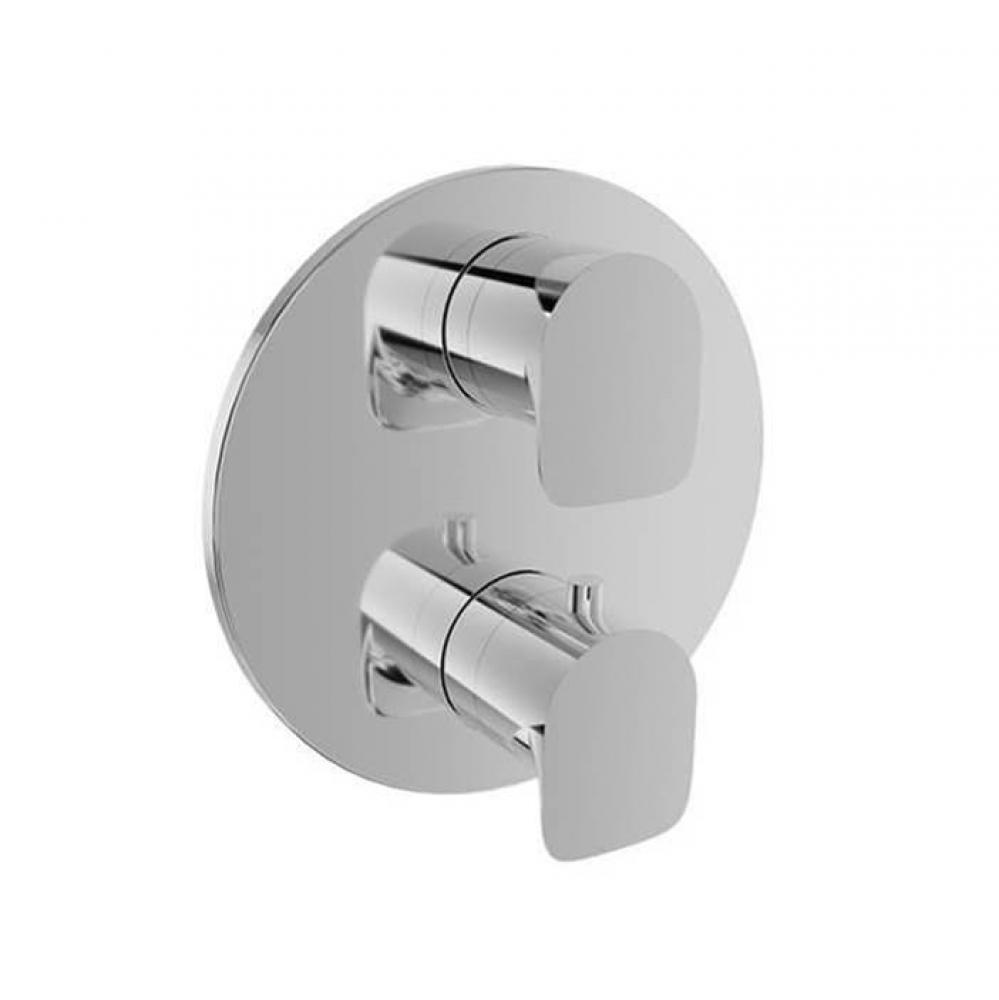 Trim Only For Thermostatic Pressure Balanced Shower Control Valve With 2-Way Diverter