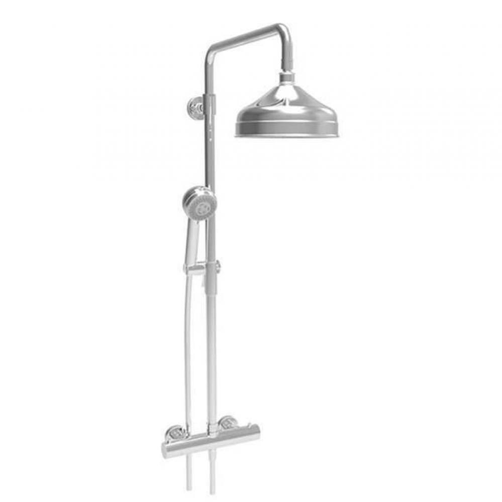 Complete Thermostatic Shower Kit On Pillar (Non-Shared Ports)