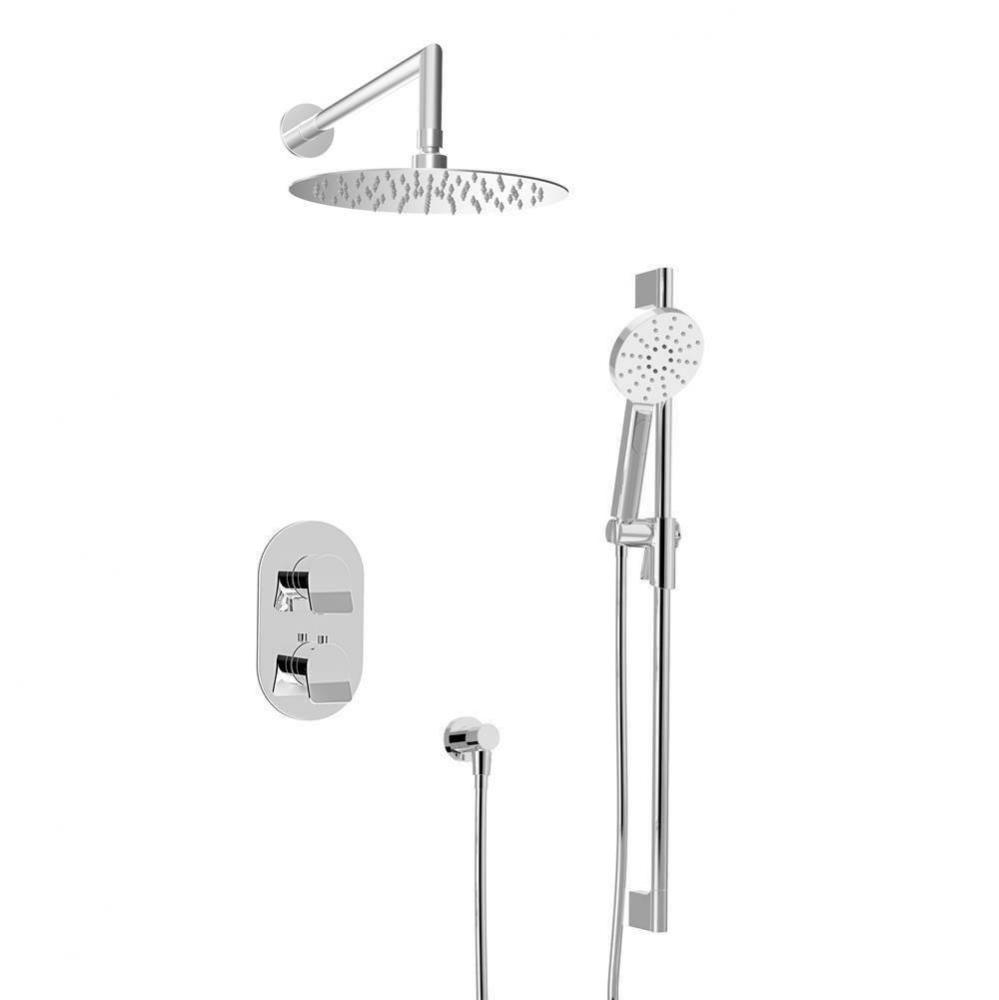 Complete Thermostatic Pressure Balanced Shower Kit (Non-Shared Ports)