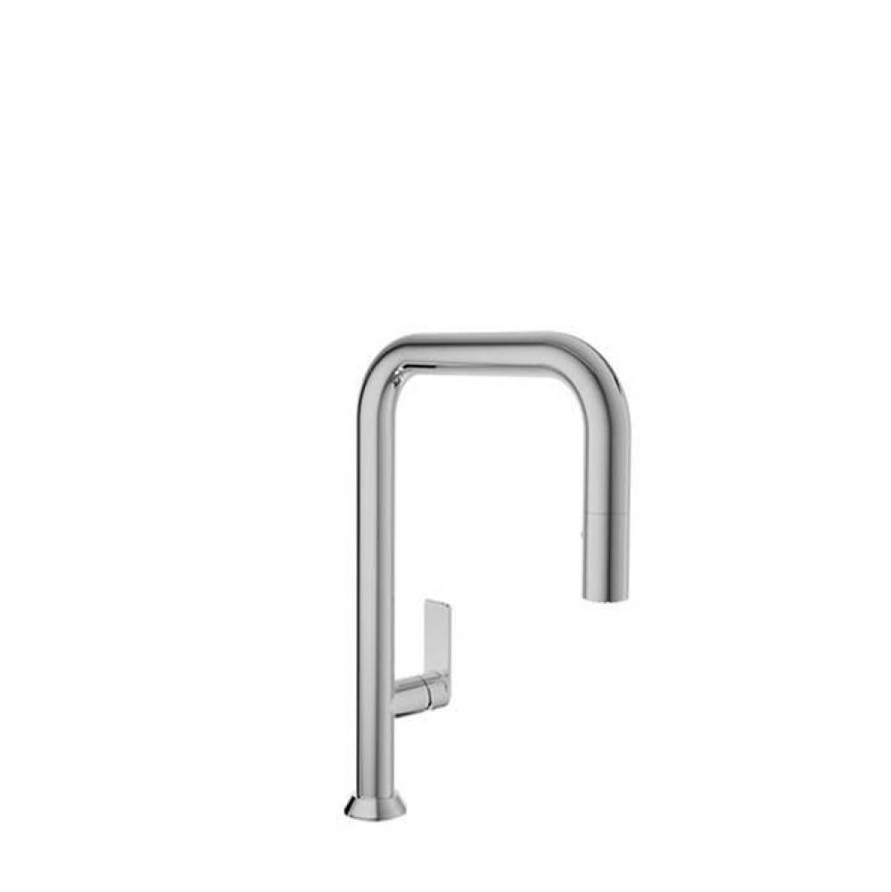 Single Hole Kitchen Faucet With 2-Function Pull-Down Spray