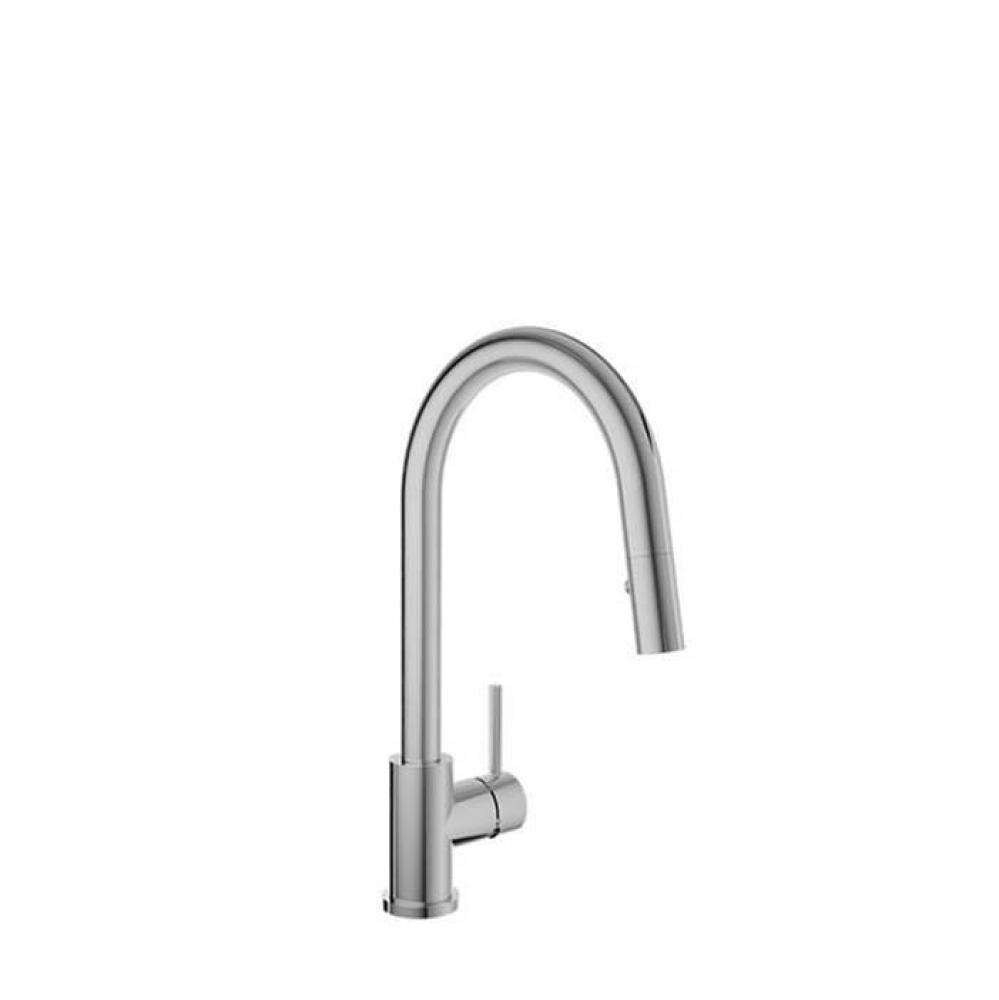 Modern Single Hole Kitchen Faucet With Single Lever And 2-Function Pull-Down Spray