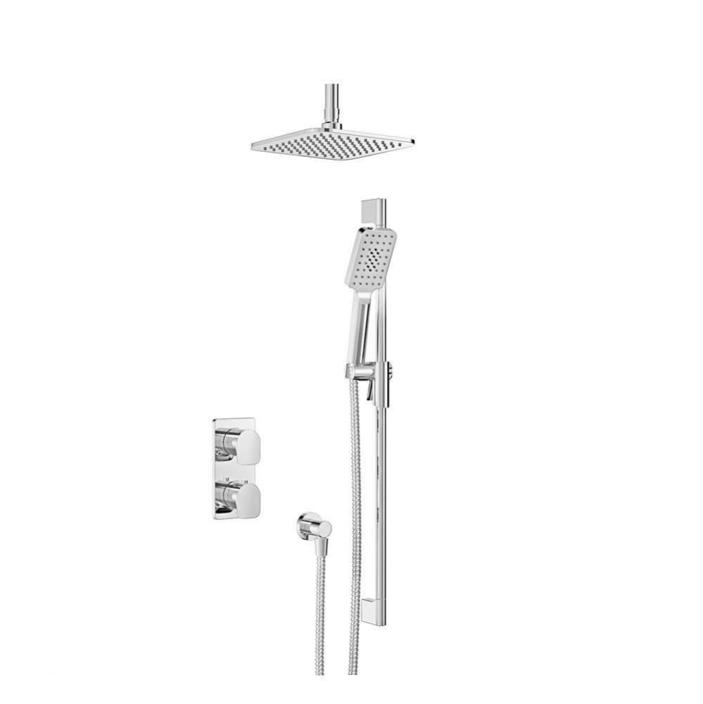 Complete Thermostatic Pressure Balanced Shower Kit (Non-Shared Ports)