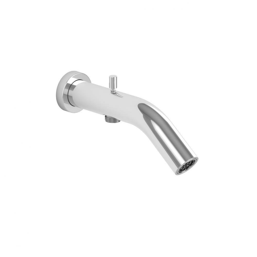 Round modern spout with diverter for hand shower (1/2''F connection)