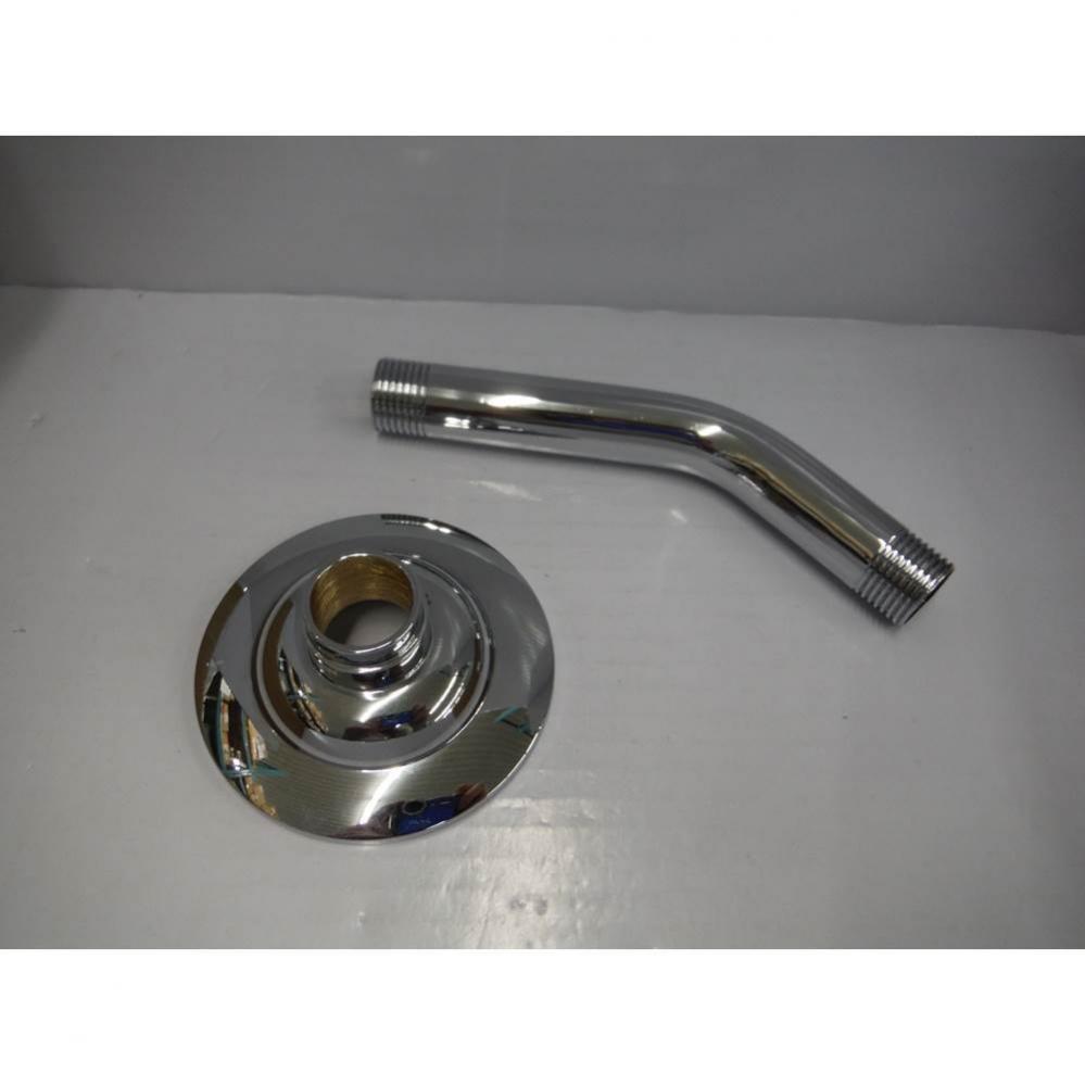 6'' shower arm with flange
