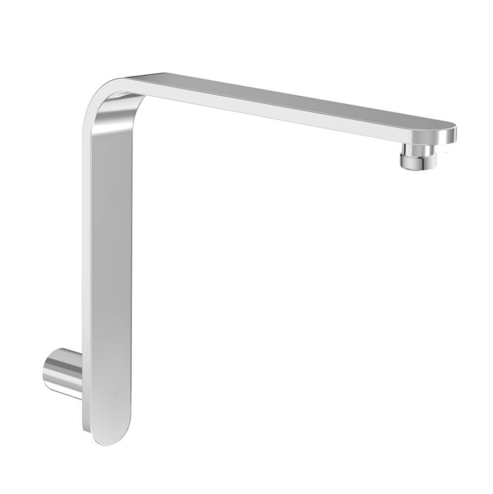 15'' L-shaped shower arm with flange