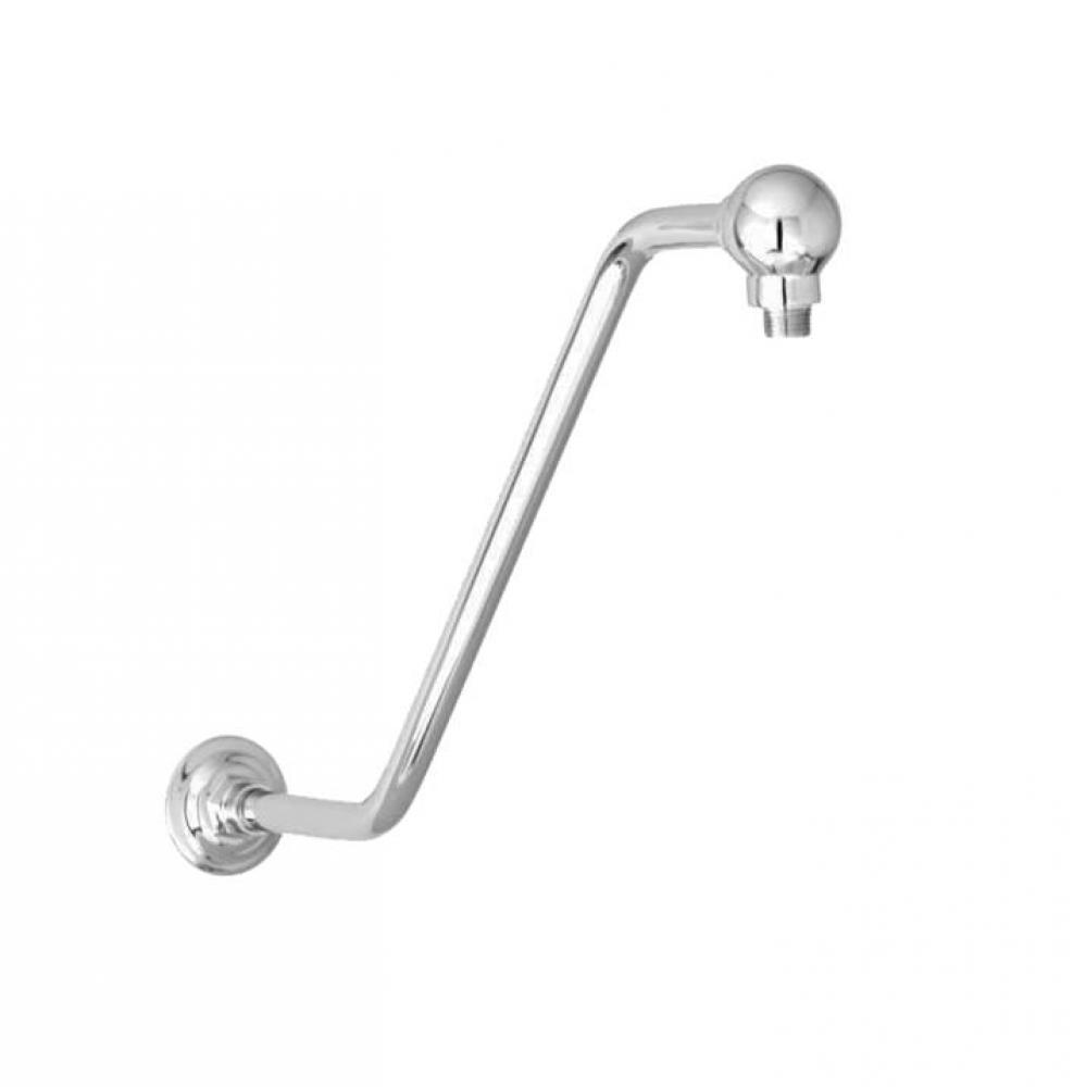 17'' Z-shaped shower arm with flange