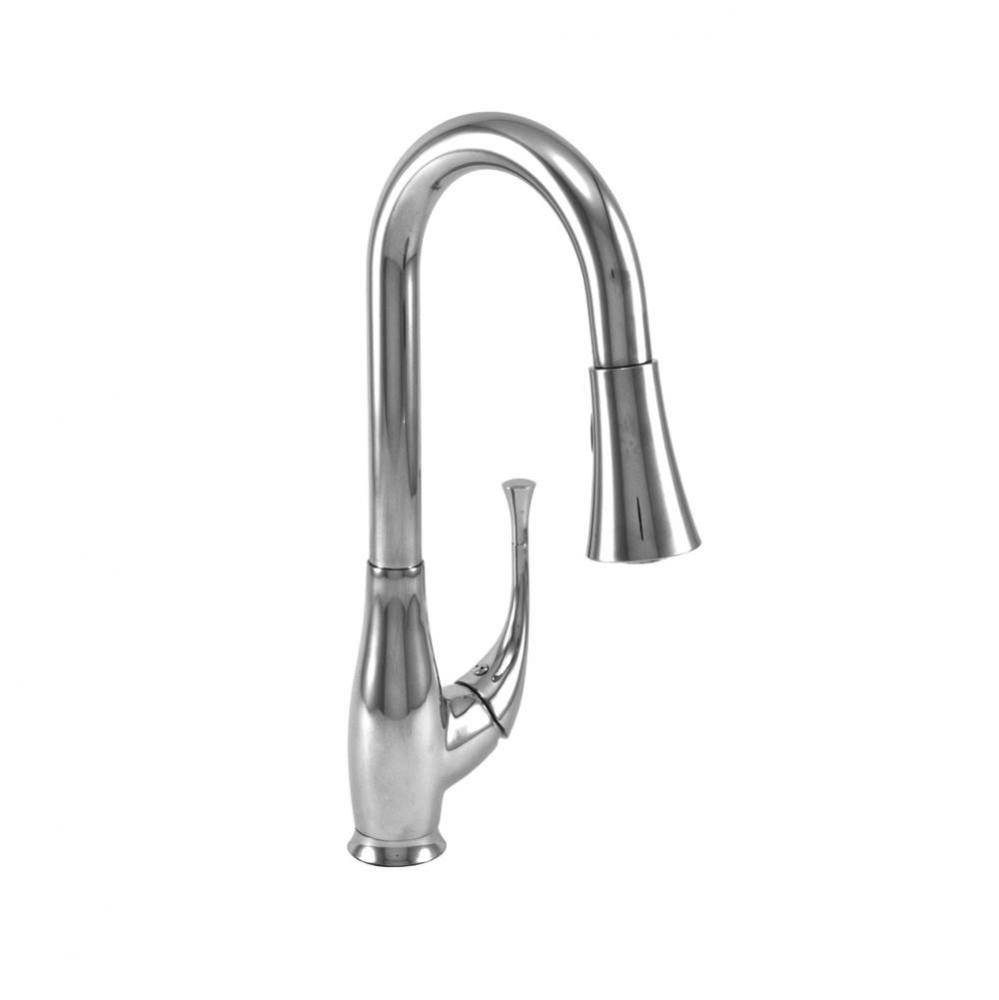 Single hole bar / prep kitchen faucet with 2-function pull-down spray
