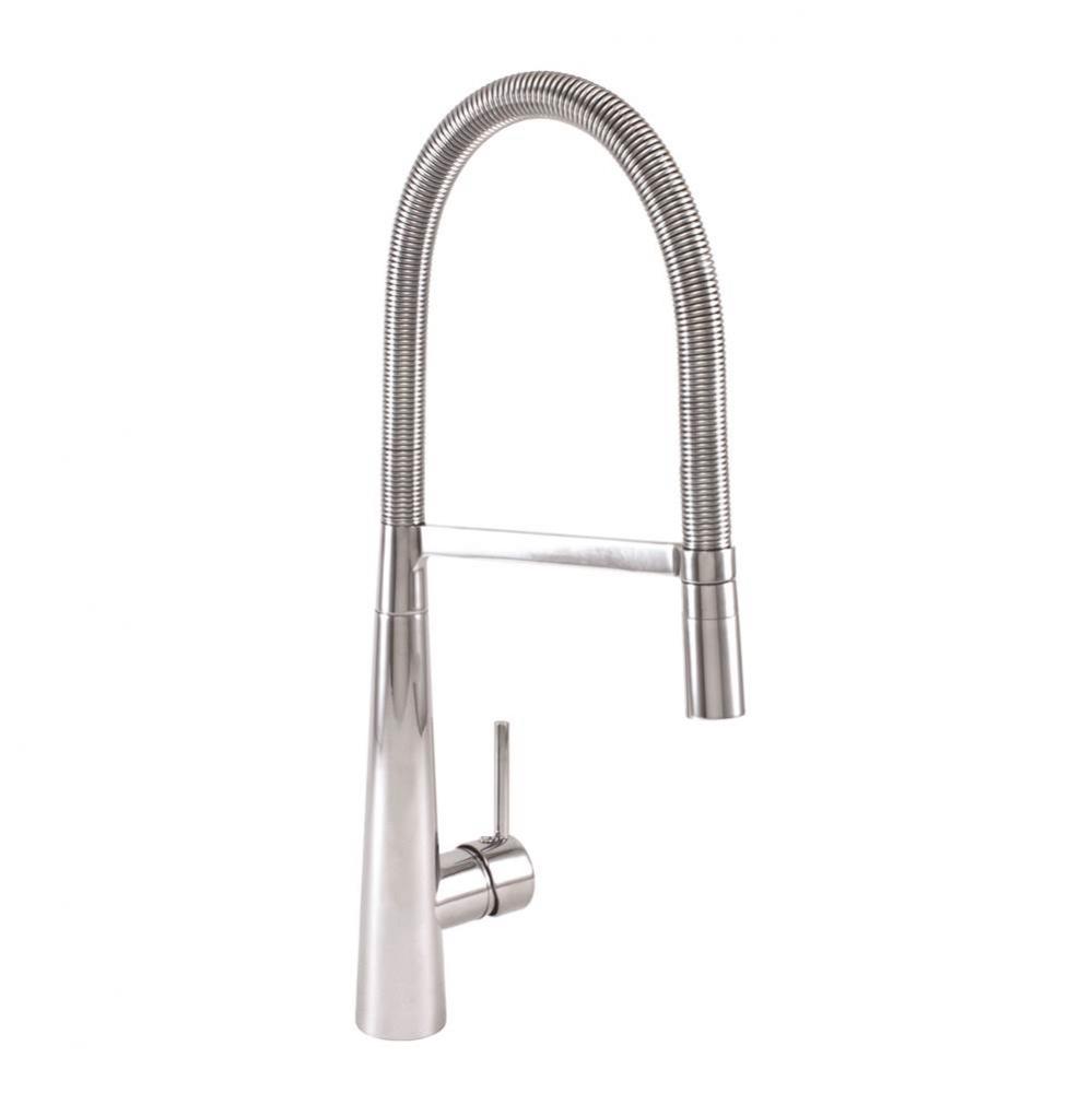 High single hole kitchen faucet with 2-function detachable spray