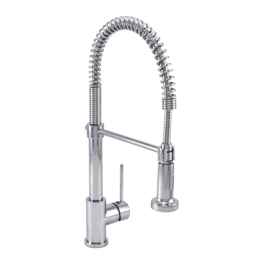 Industrial Style Single Hole Kitchen Faucet With 2-Function Spray