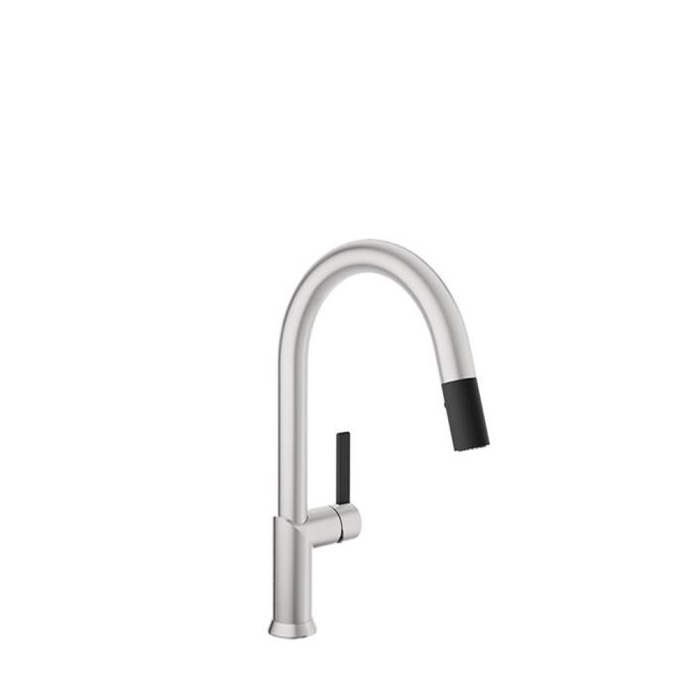 Single hole kitchen faucet with 2-function pull-down spray