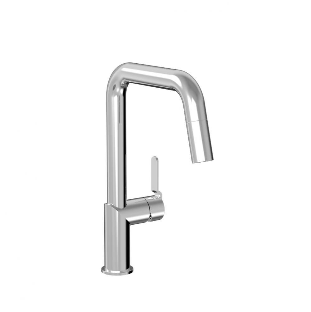 Single Hole Kitchen Faucet With 2-Function Pull-Down Spray