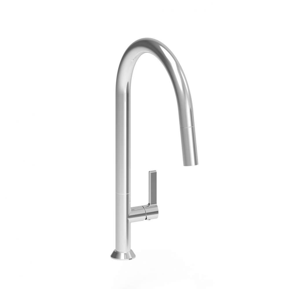 High Single Hole Kitchen Faucet With 2-Function Pull-Down Spray