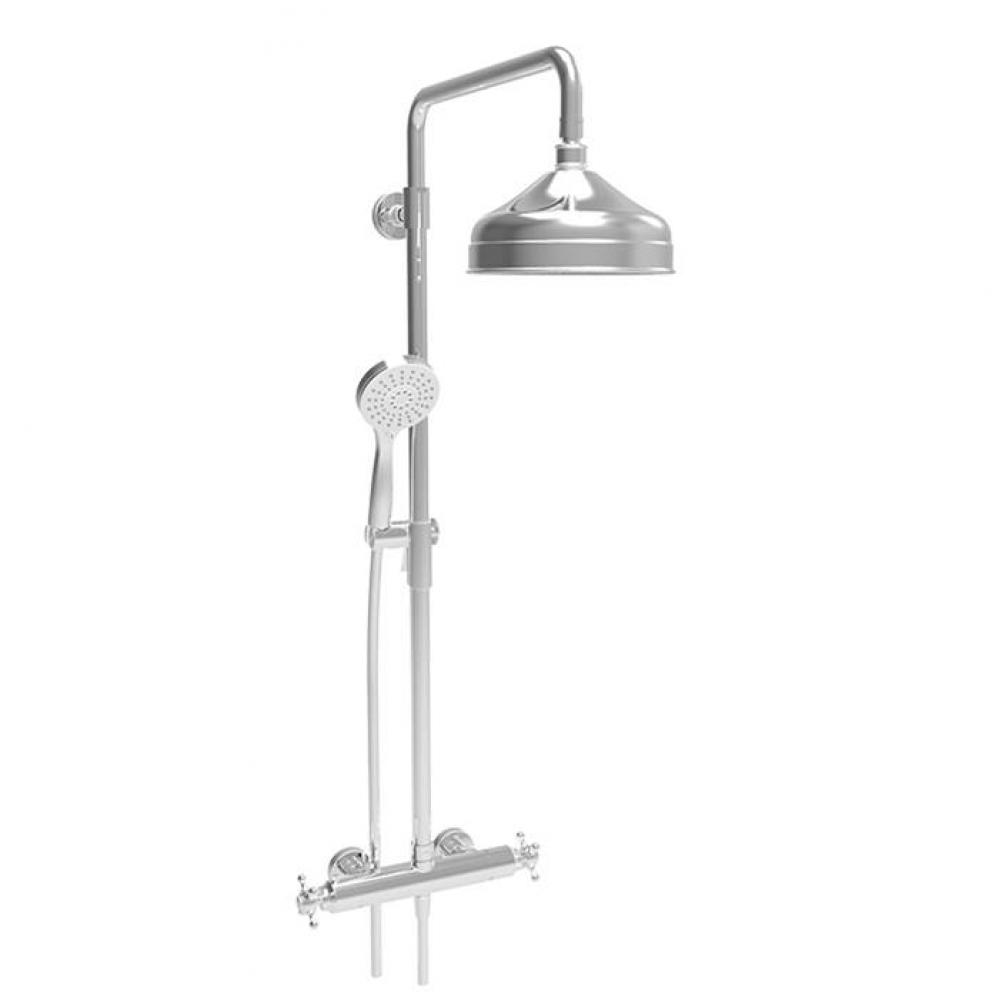 Complete Thermostatic Shower Kit On Pillar (Shared Ports)