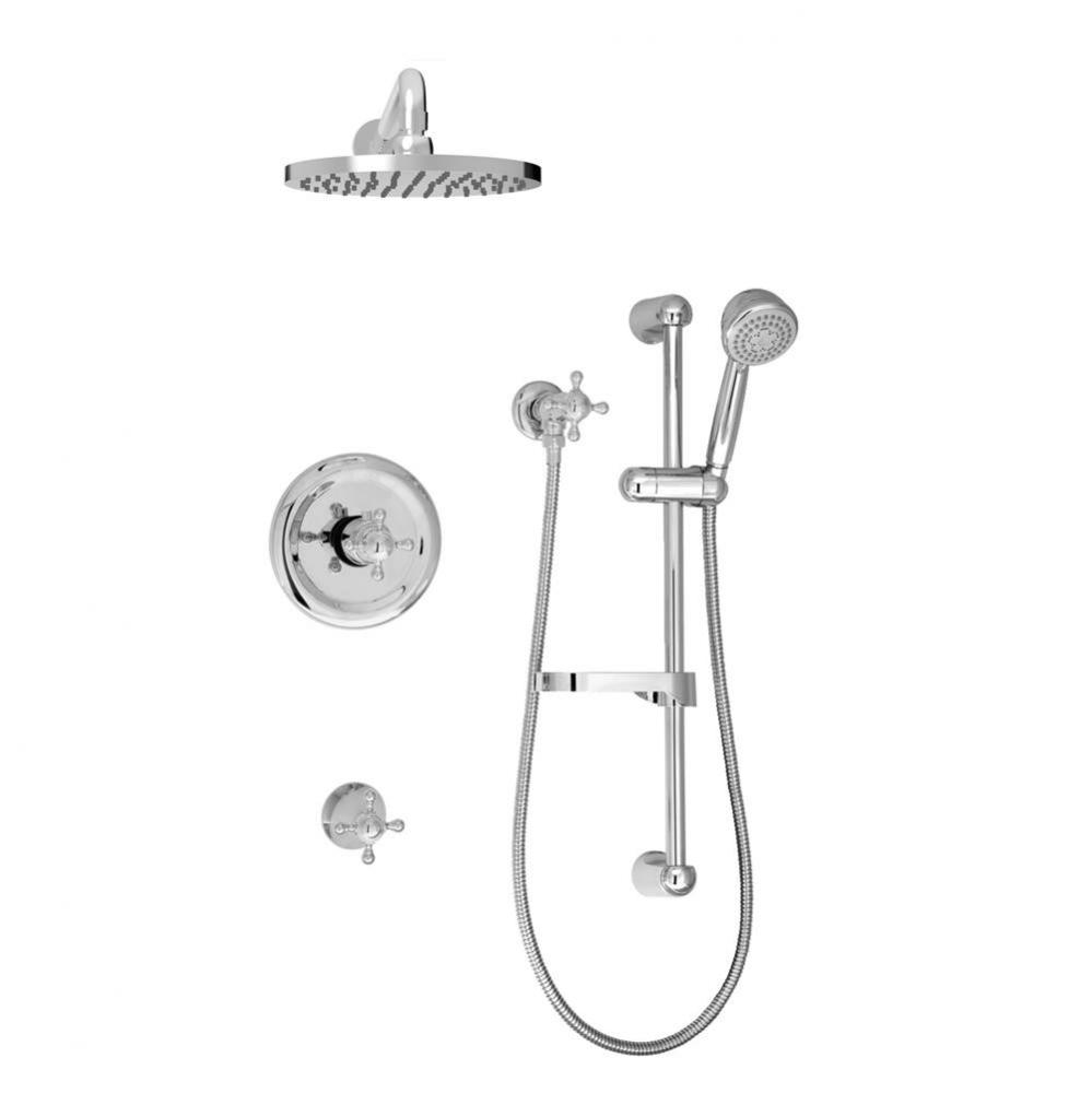 Complete thermostatic shower kit