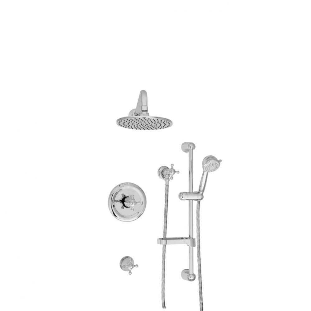 Complete thermostatic shower kit