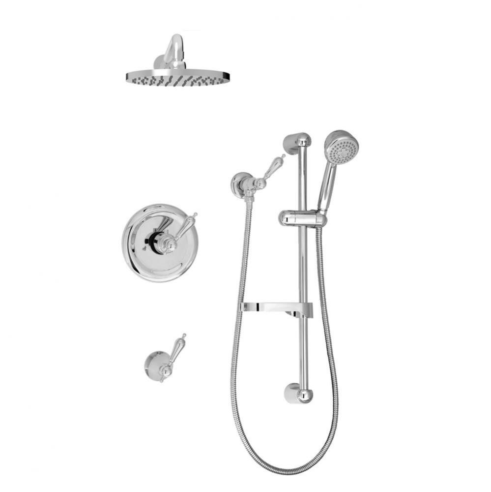 Complete thermostatic shower kit