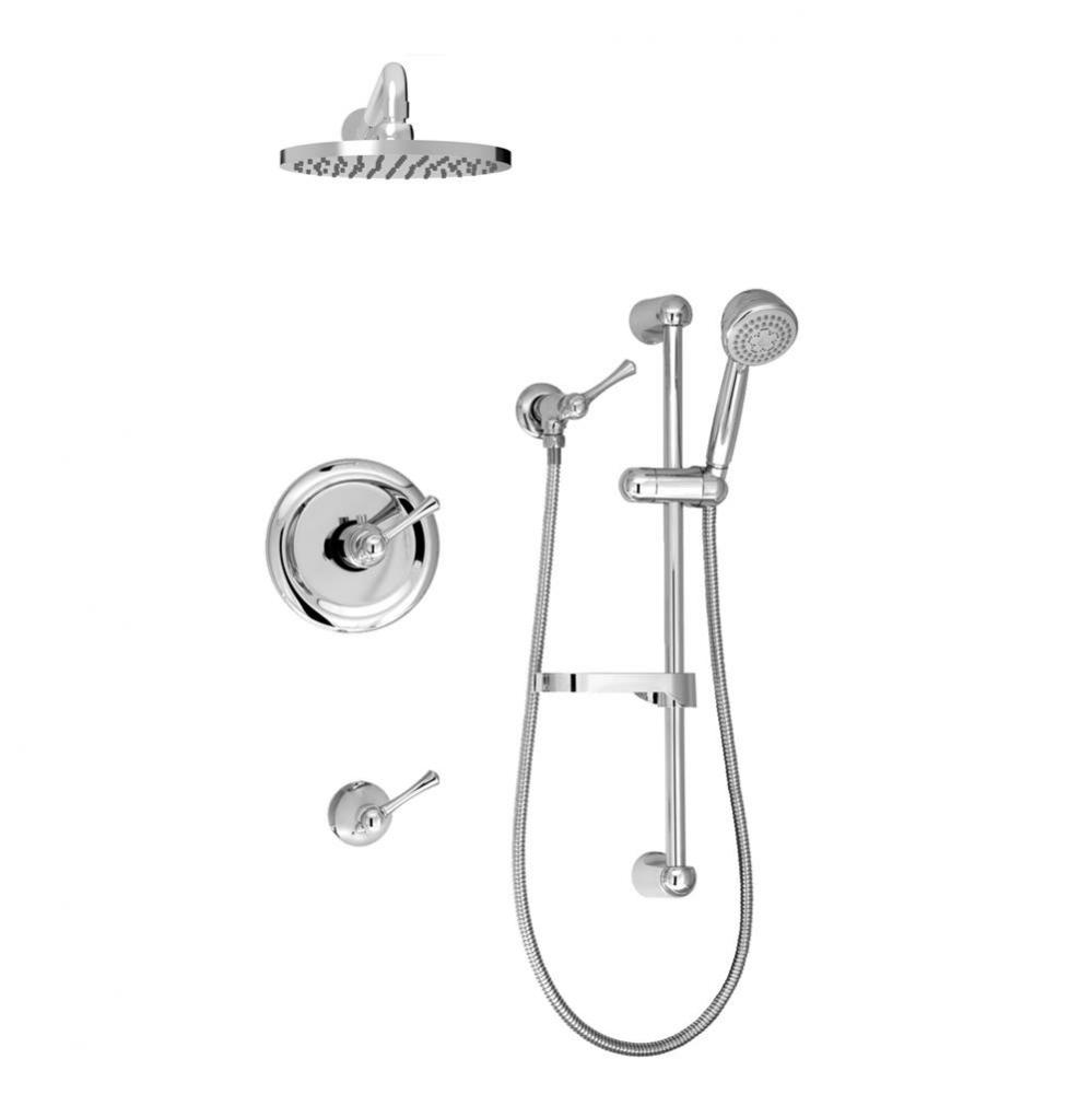 Complete thermostatic shower kit