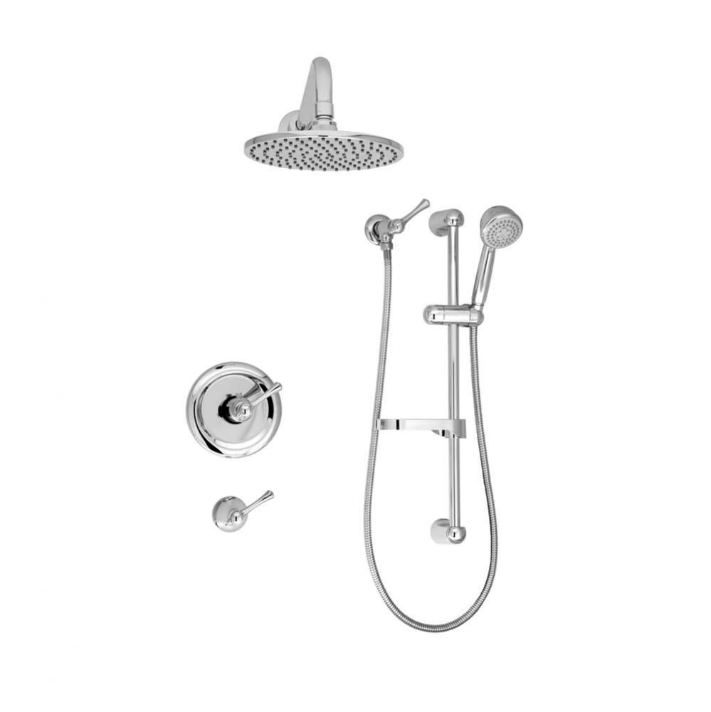 Complete thermostatic shower kit
