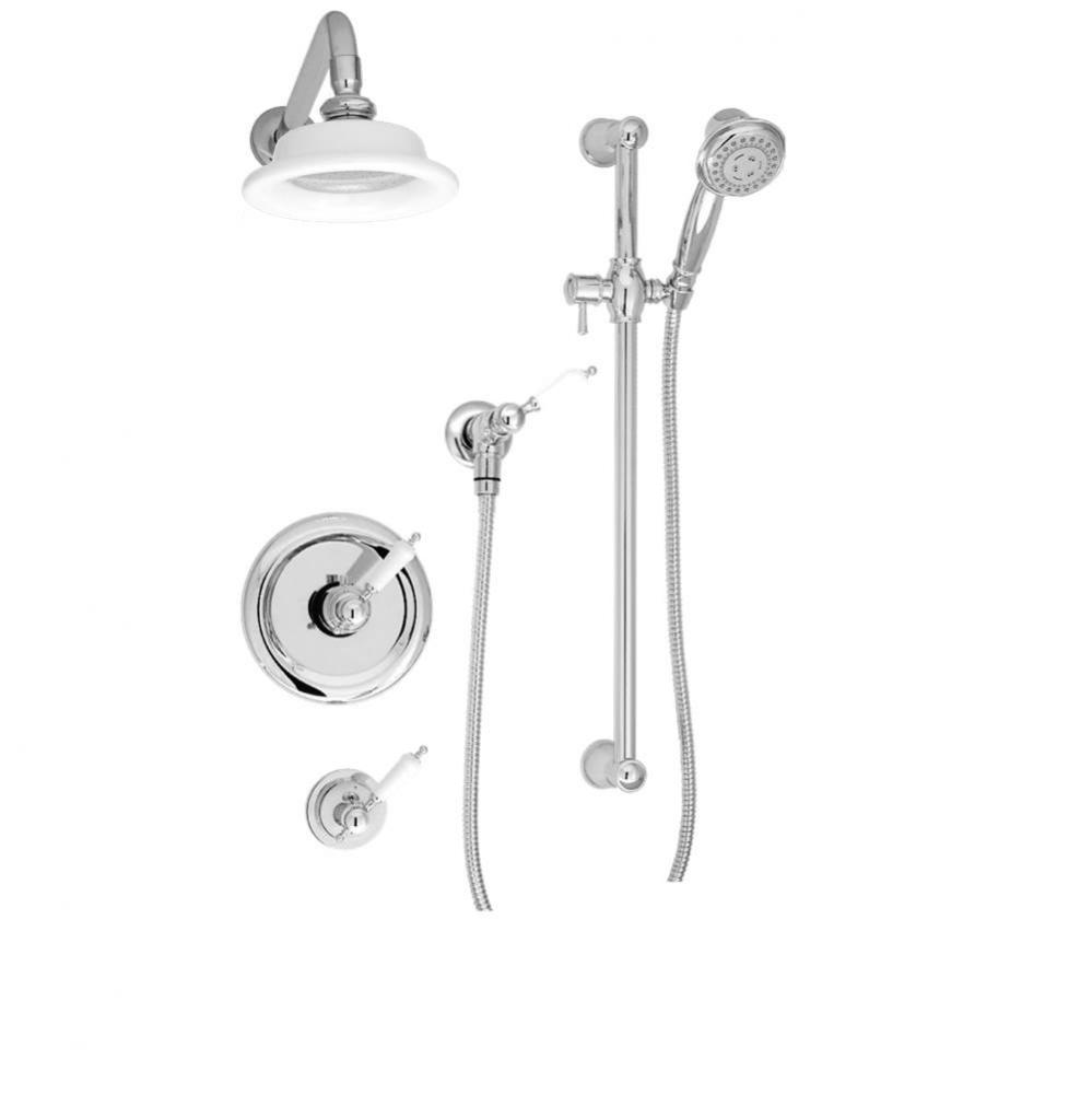 Complete thermostatic shower kit