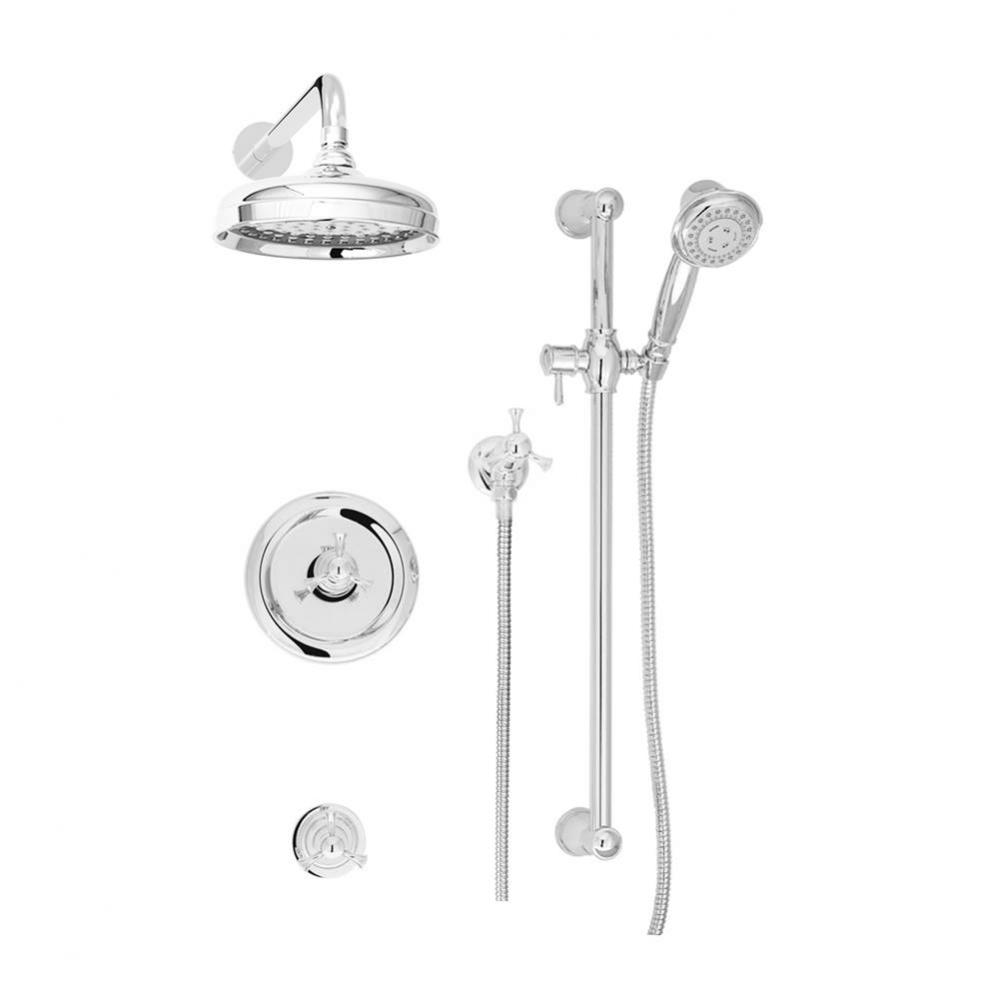 Complete thermostatic shower kit