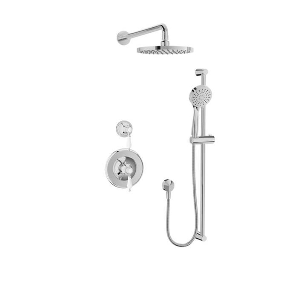 Complete thermostatic shower kit (non-shared ports)