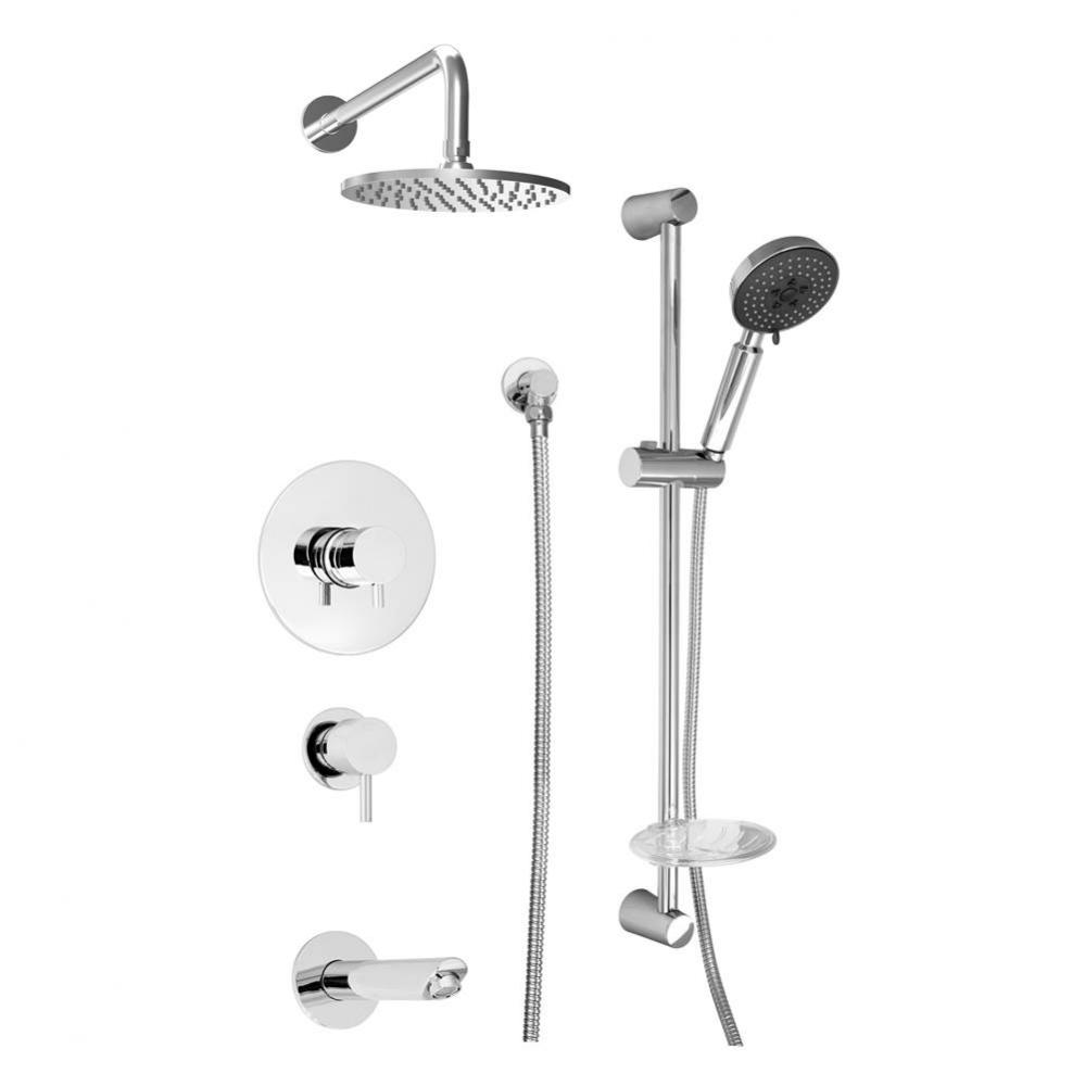 Complete thermostatic shower kit