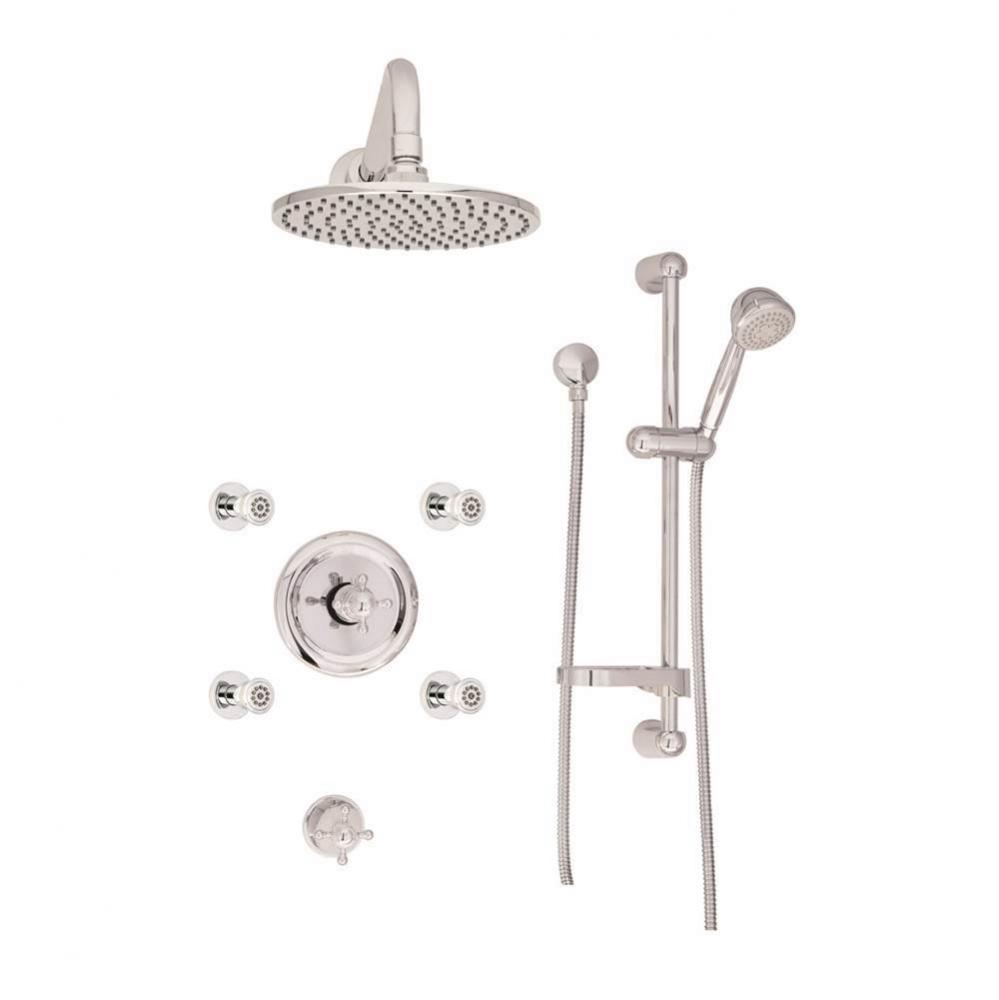 Complete thermostatic shower kit