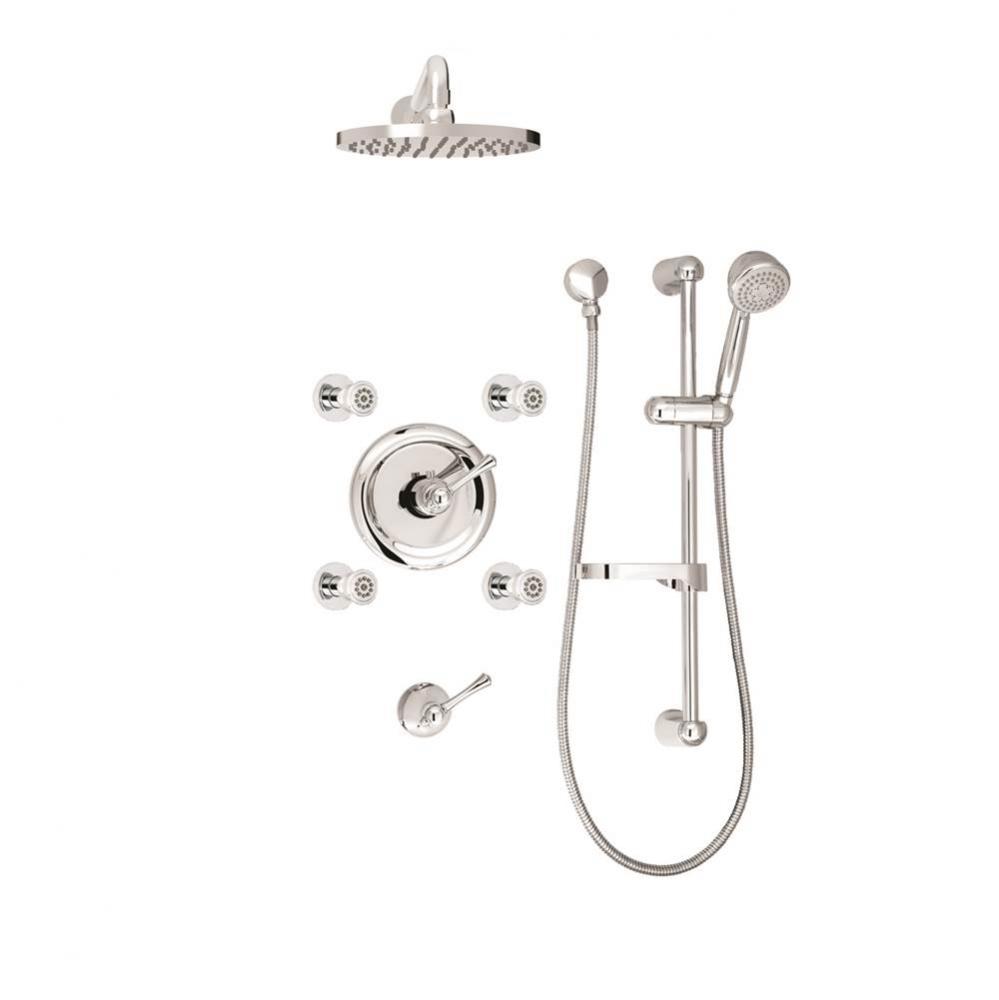 Complete thermostatic shower kit