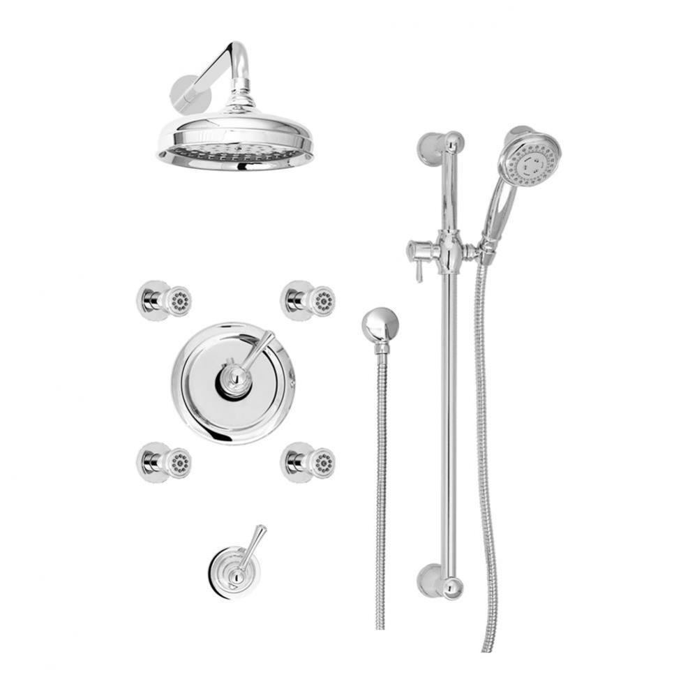 Complete thermostatic shower kit