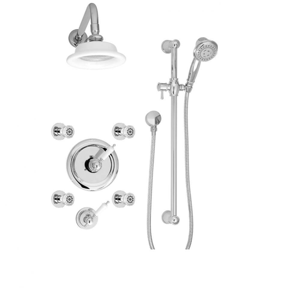 Complete thermostatic shower kit