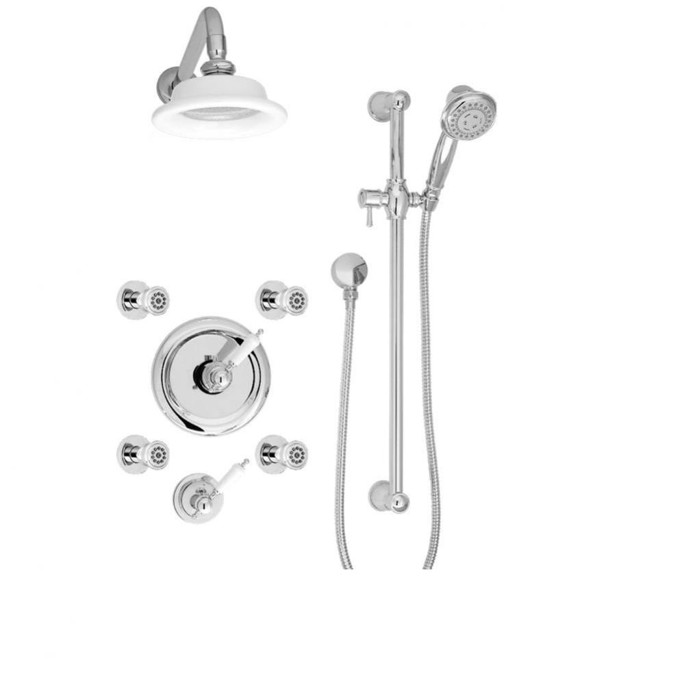 Complete thermostatic shower kit