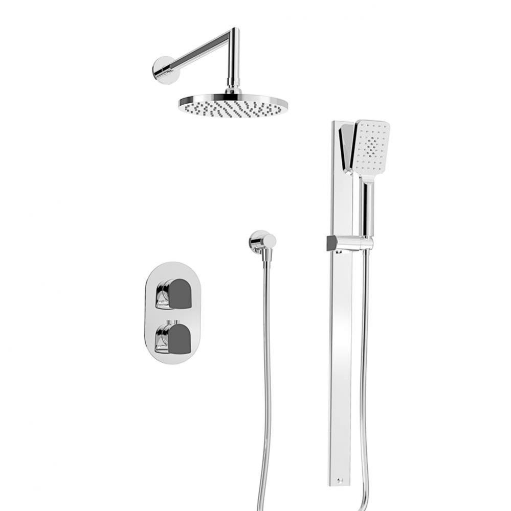 Complete thermostatic pressure balanced shower kit