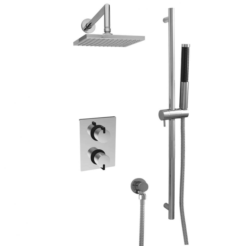 Complete thermostatic pressure balanced shower kit