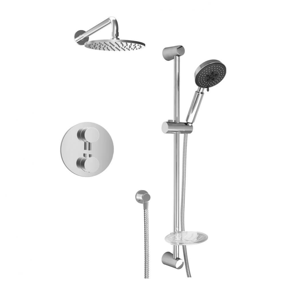 Complete thermostatic pressure balanced shower kit