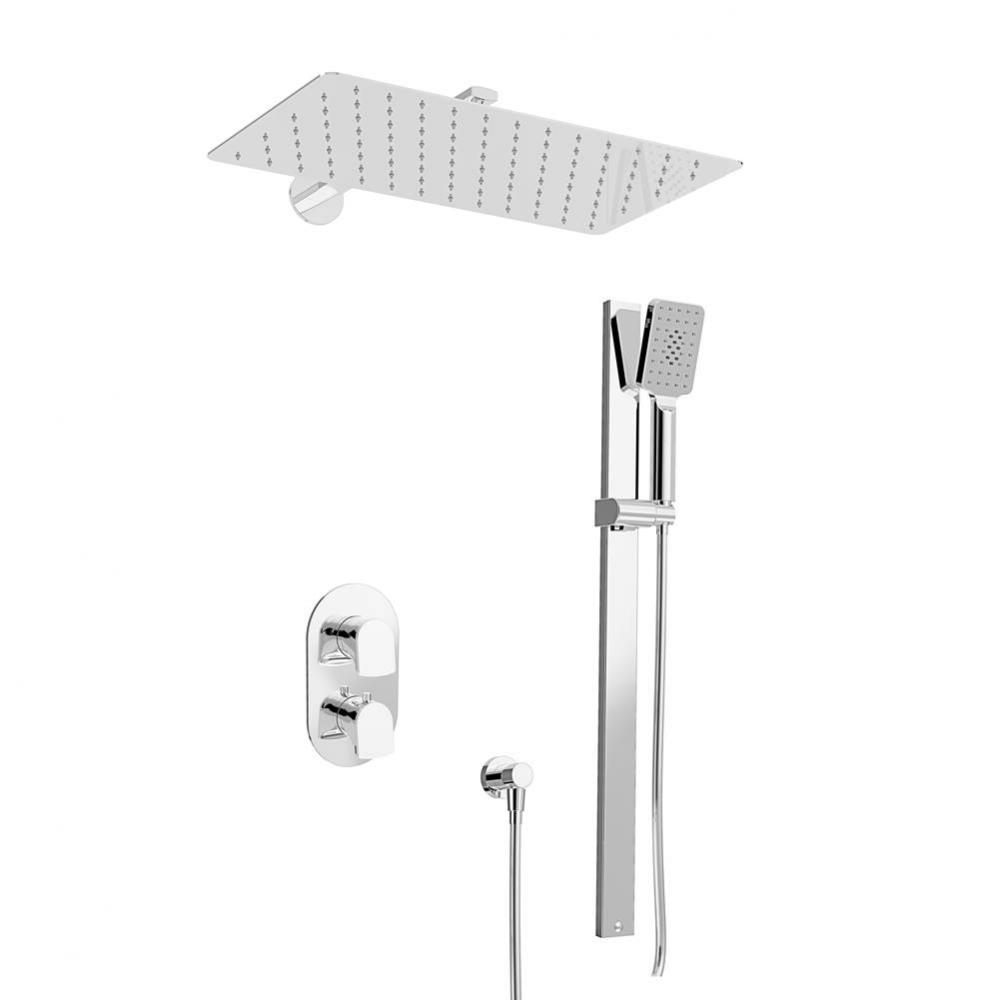 Complete thermostatic pressure balanced shower kit