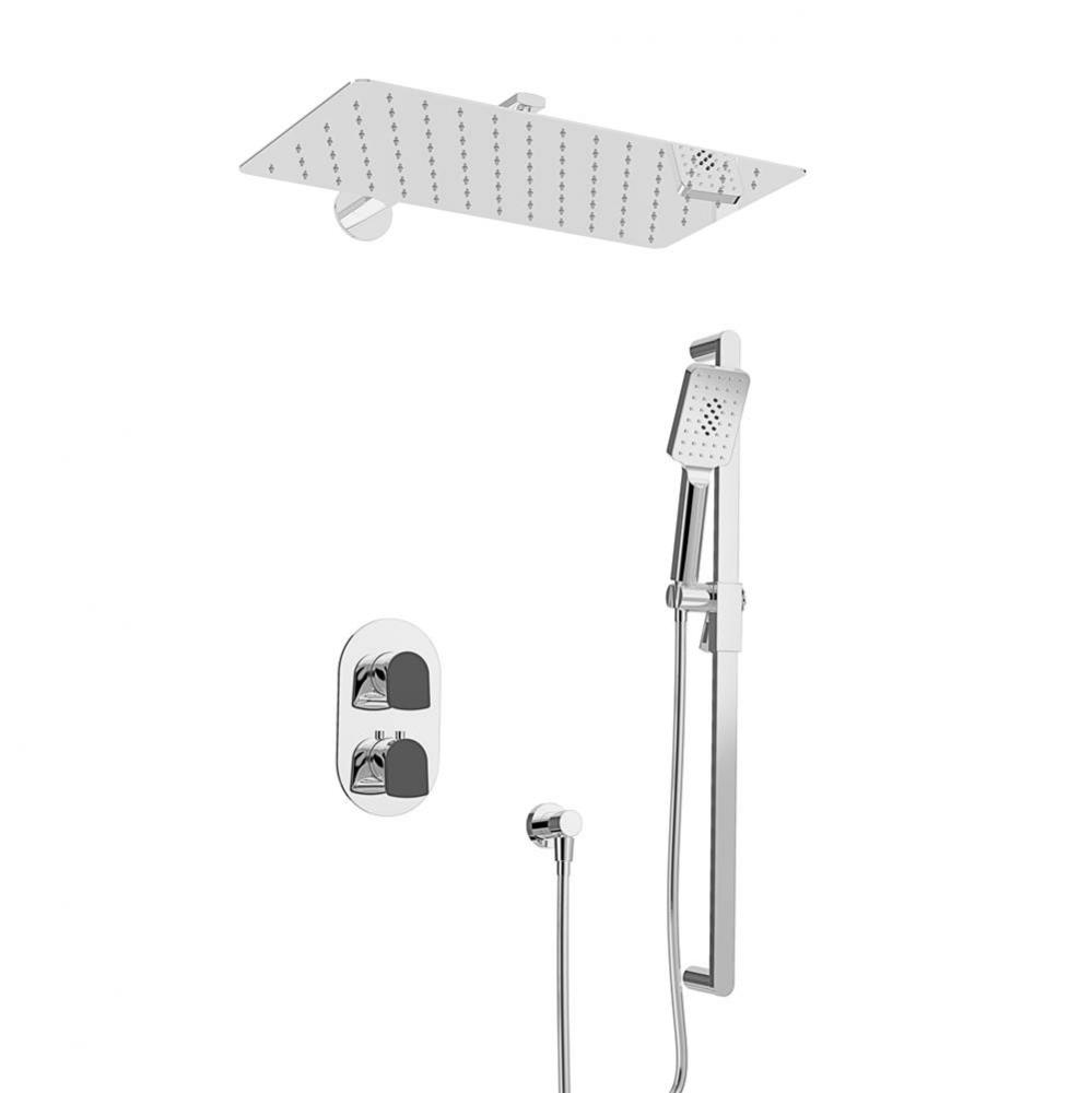 Complete thermostatic pressure balanced shower kit