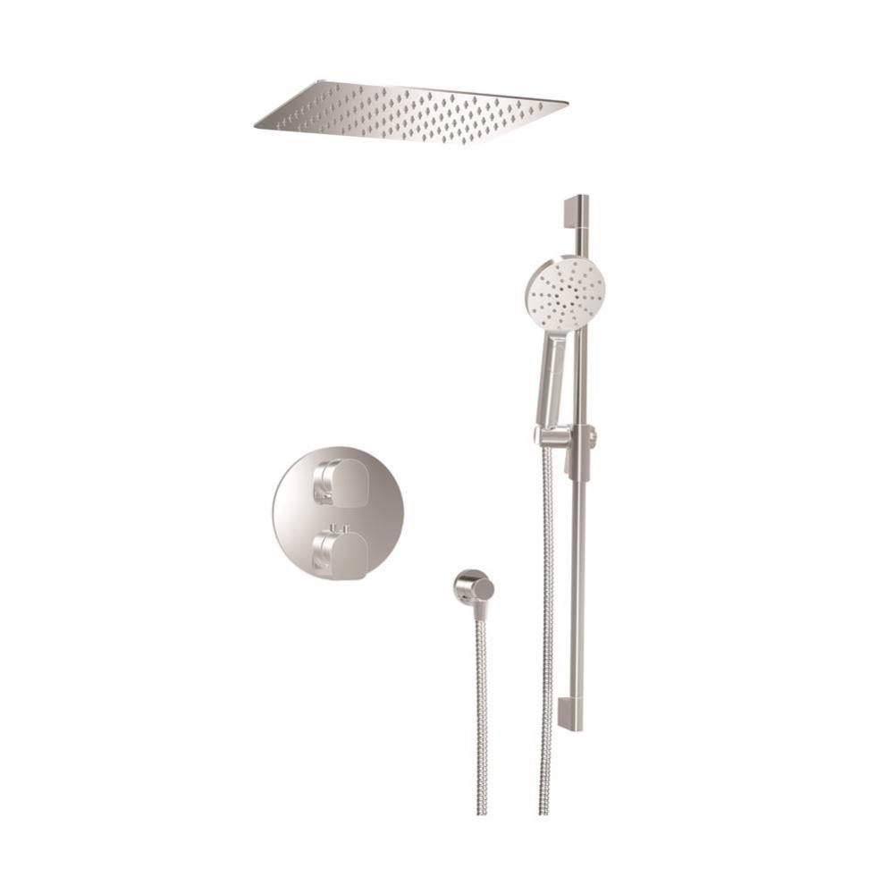 Complete thermostatic pressure balanced shower kit