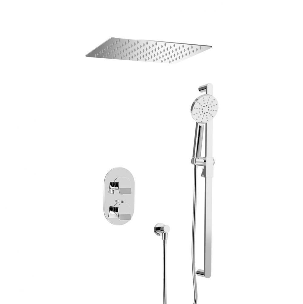 Complete thermostatic pressure balanced shower kit