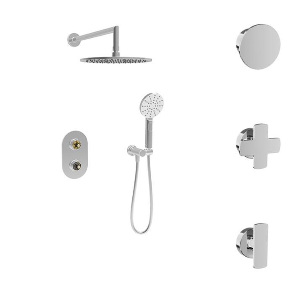 Complete thermostatic pressure balanced shower kit (non-shared ports)(without handle)