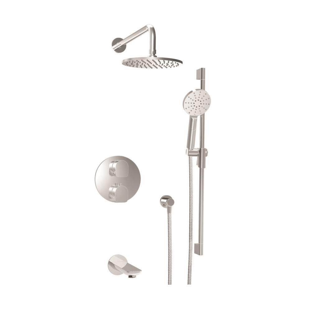 Complete thermostatic pressure balanced shower kit