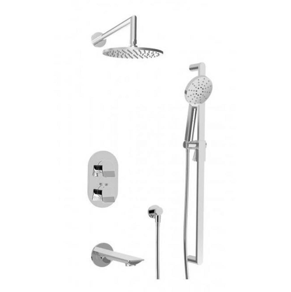 Complete thermostatic pressure balanced shower kit