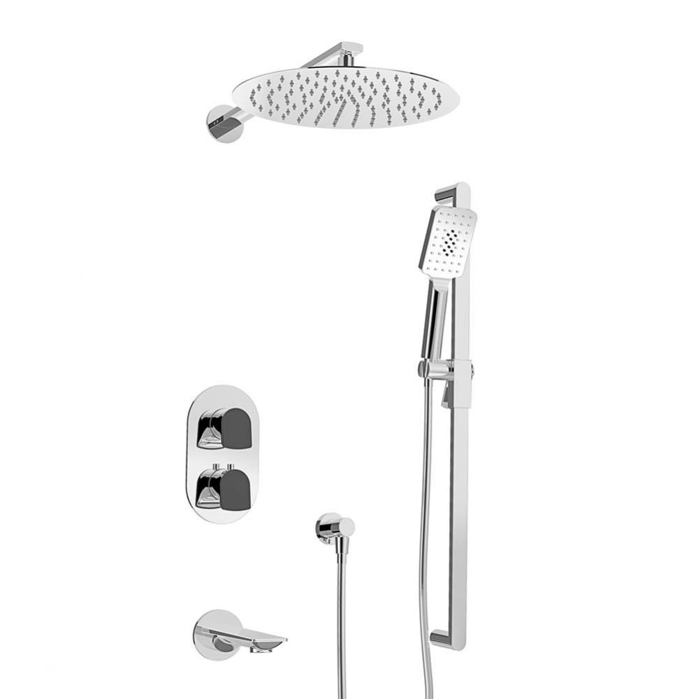 Complete thermostatic pressure balanced shower kit