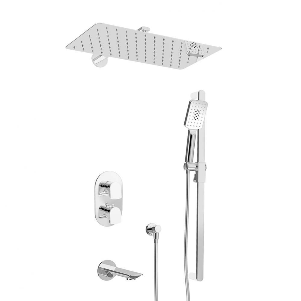 Complete thermostatic pressure balanced shower kit