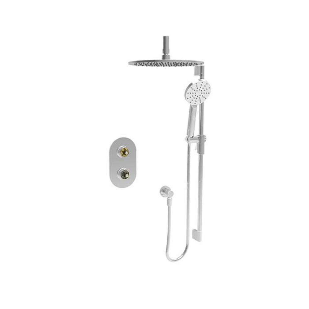 Complete Thermostatic Pressure Balanced Shower Kit (Without Handle)