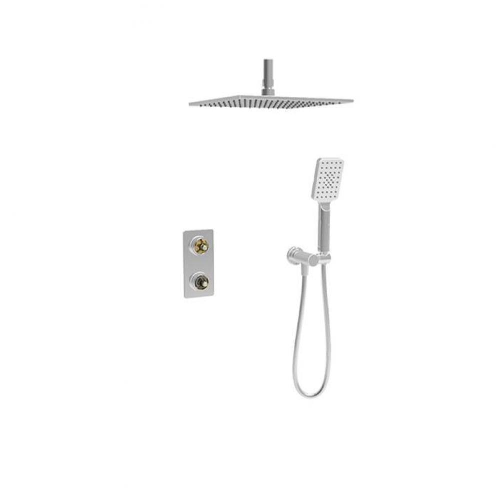 Complete Thermostatic Pressure Balanced Shower Kit (Non-Shared Ports)(Without Handle)