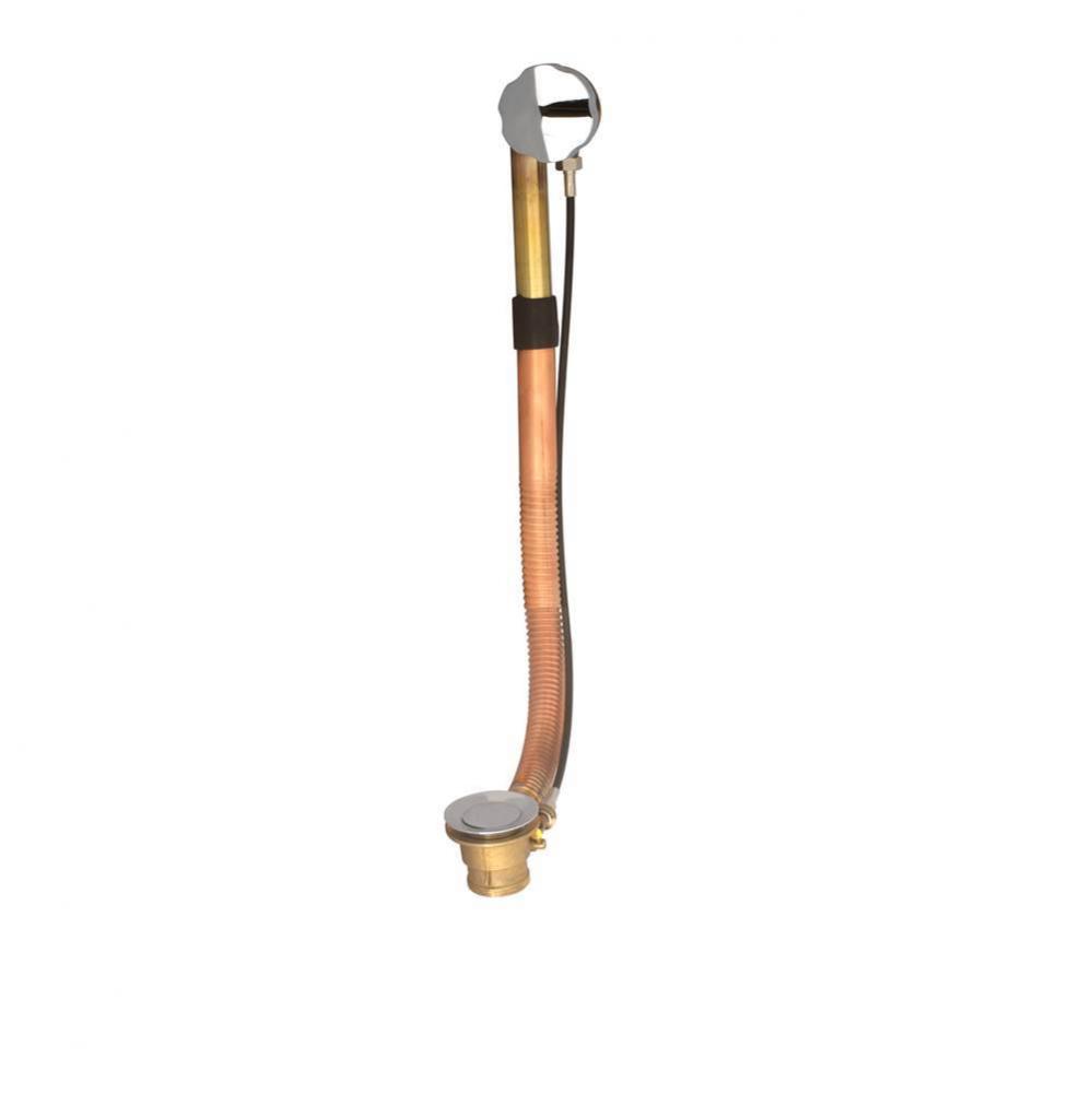 Turn Control Cable-Operated Brass Bath Waste And Overflow Drain