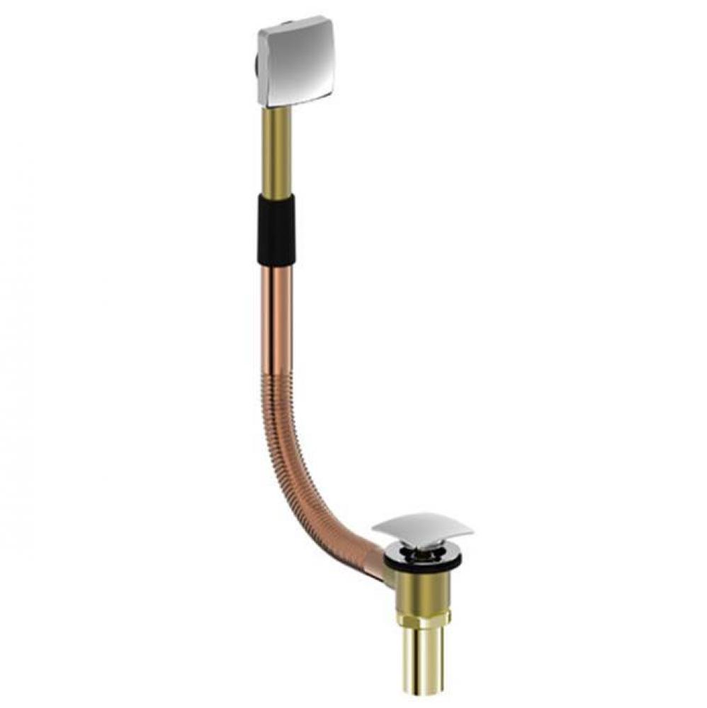 20'' brass push-button waste and overflow drain